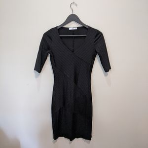 MNG. ES. Black bandage dress.